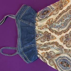 Denim and Paisley tank top